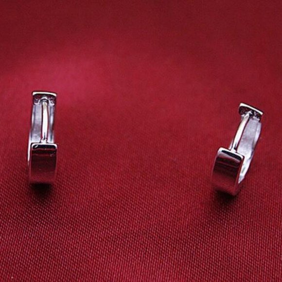 NEW 925 Sterling Silver Small Round Hoop Earrings - Picture 10 of 10